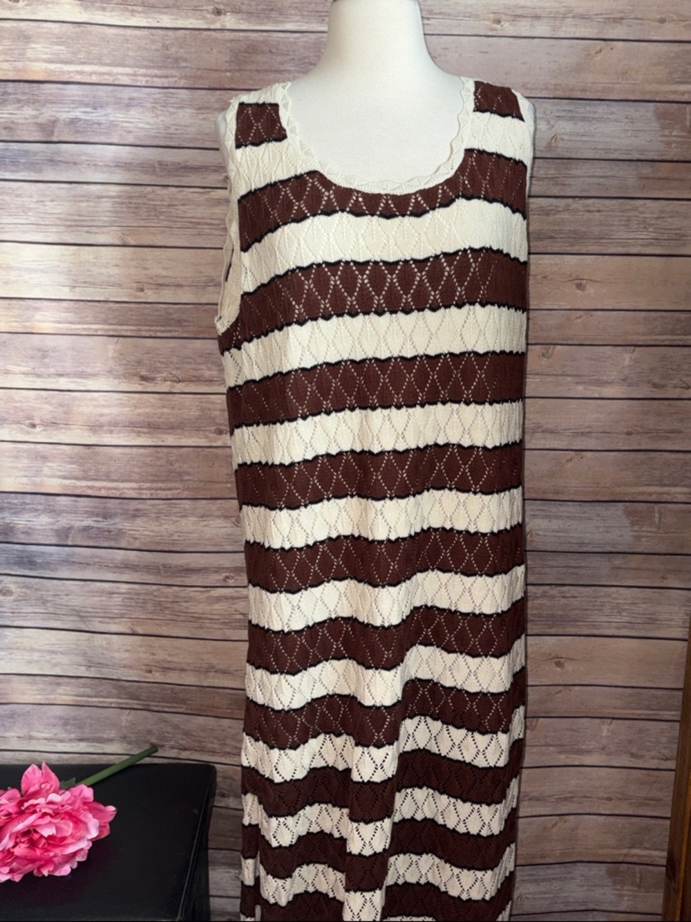The Drop Cream Knit Dress- Cream